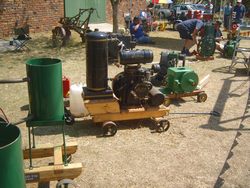 Stationary engines on display